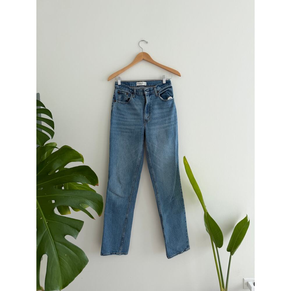 abercrombie & fitch 90's straight leg ultra high rise | sz 2L